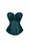 Rfmfkkg Corset sexy en cuir avec fermeture éclair pour femme, Noir , L