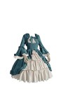 Fashion Women Vintage Gothic Court Square Colar Patchwork Bow Dress Gothique Bébé Vêtements Garçon