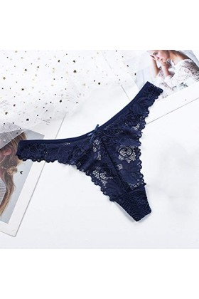 IQYU Haut Transparent Sexy Translucide Sexy Dentelle Thongs Femmes Sous-vêtements Sous-vêtements Respirant Culotte Lingerie S