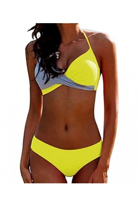 Generic Maillot de Bain Femme, Ensemble Bikini Sexy Push Up Femme Maillot de Bain Maillot de Bain Deux Pièces Maillot de Bain