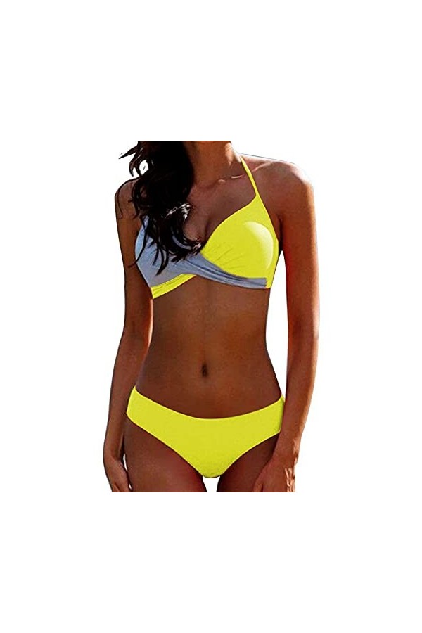 Generic Maillot de Bain Femme, Ensemble Bikini Sexy Push Up Femme Maillot de Bain Maillot de Bain Deux Pièces Maillot de Bain