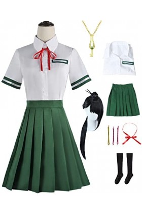 Foanja Iwado Suzume Déguisement Femme Cosplay Suzume No Tojimari Complet Anime Uniforme Robe et Accessoires Chaussettes Clips