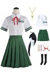Foanja Iwado Suzume Déguisement Femme Cosplay Suzume No Tojimari Complet Anime Uniforme Robe et Accessoires Chaussettes Clips