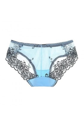 MKIUHNJ Sous-vêtements homme sexy D brodé sexy culotte pour femme, culotte en dentelle en maille, culottes à taille basse, ho