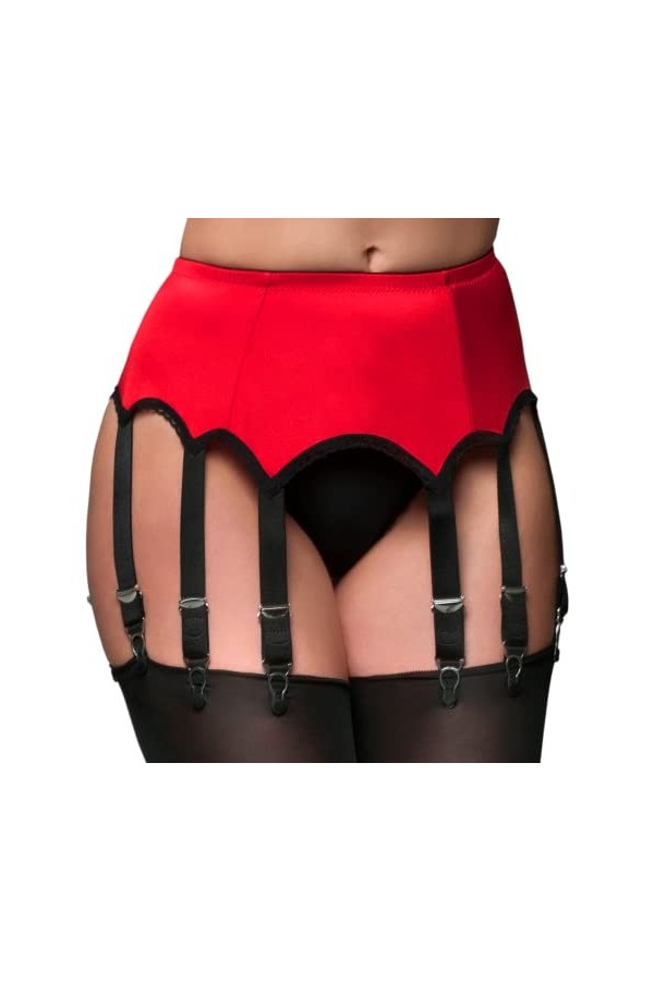 Nylon Dreams NDL11 All Plain 10 Sangles Porte-jarretelles XL, noir 