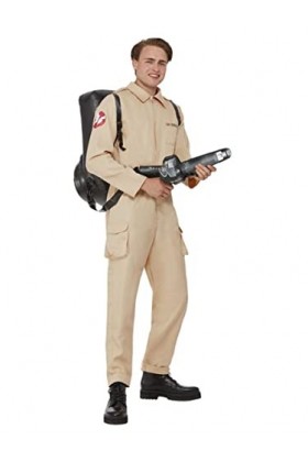Ghostbusters Mens Costume, Jumpsuit & Inflatable Backpack, M 