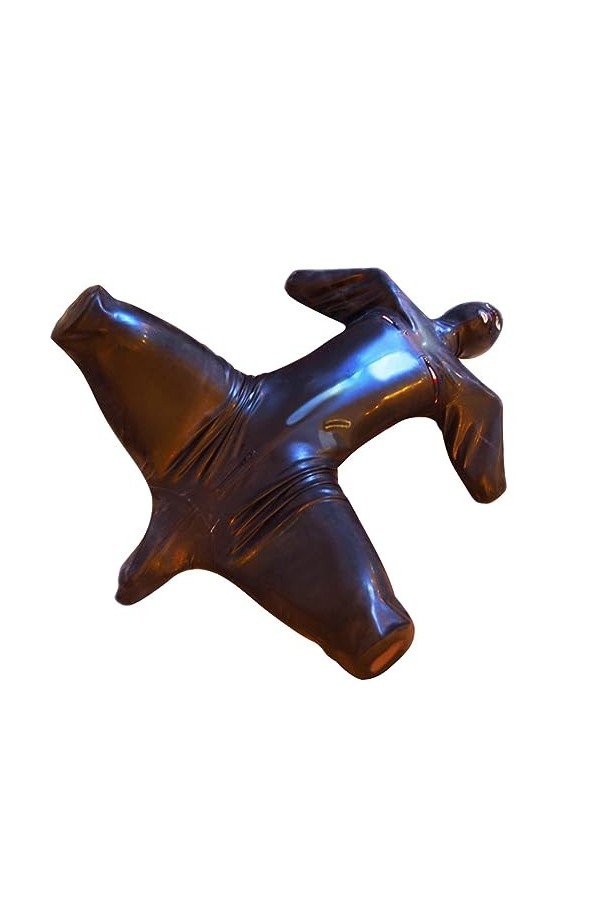 DCIUSTFHE Hommes Sexy Noir Cuir Verni Chaîne Couverture Complète Collants Bodysuits Boîte De Nuit Barres DS Scène Vêtements,N