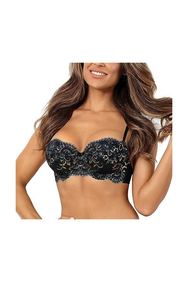 Axami Soutien-Gorge Push-Up V-10381, Noir,100B