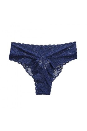 MKIUHNJ Sous-vêtements sexy pour femme - Confortable et ludique - Taille haute - Sous-vêtements sexy évidés - Taille 8, bleu,