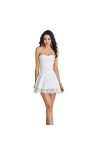 Costumes Sexy Femme Nouvelle Robe Une Pièce Moulante Sexy Une Pièce-Blanc_M