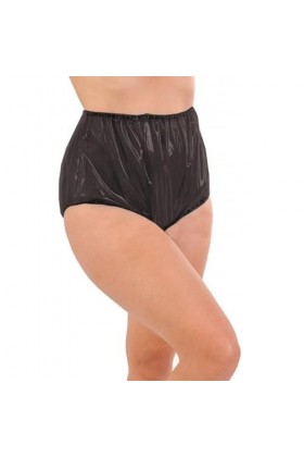 JQYTEN Adulte bébé Hommes Sissy Shorts en Plastique mâle sous-vêtements gai Lingerie érotique Clair PVC Bloomer Shorts Jupe S