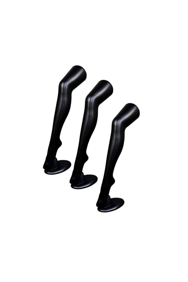 Lot de 3 jarretières pour la présentation de bas et de chaussettes, porte-jarretelles, pied décoratif féminin de 74 cm avec s
