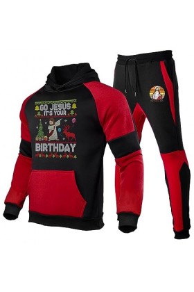 RYTEJFES Vêtements de fitness pour homme, ensembles dentraînement moderne décontracté à capuche pantalon de jogging élégant 