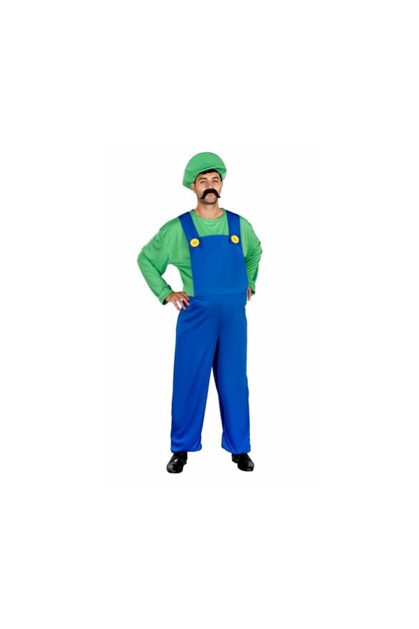 ORION COSTUMES Mens Plus Size Super Plumbers Mate Video Game Movie Fancy Dress Costume