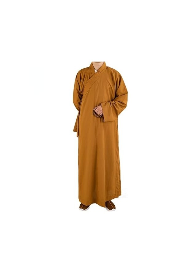 Vêtements Traditionnels Chinois Longues Robes for Le Bouddhisme Moine Bouddhiste vêtements for Adultes Hommes Haiqing Robe de