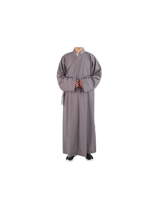 Vêtements Traditionnels Chinois Longues Robes for Le Bouddhisme Moine Bouddhiste vêtements for Adultes Hommes Haiqing Robe de