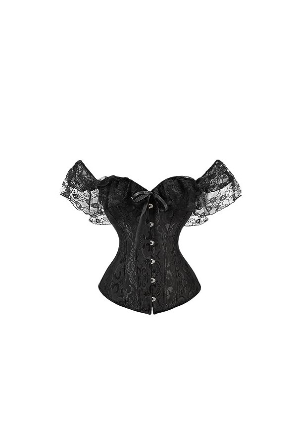 Rfmfkkg Corset sexy pour femme - Robe de mariée classique - Corselet sexy, Noir , L
