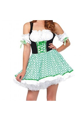 Robe de soubrette allemande de lOktoberfest - Costume de soubrette traditionnel - Costume de costumade léger, Vert, M