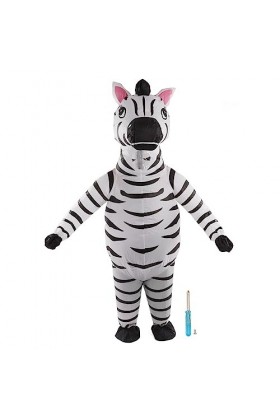 Costume De Zèbre Gonflable Costume De Noël Costume De Noël Pour Halloween Noël, Costumes Danimaux Gonflables Vêtements Drôle