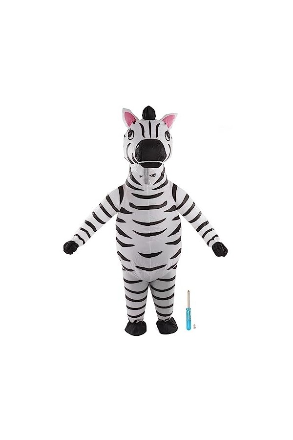 Costume De Zèbre Gonflable Costume De Noël Costume De Noël Pour Halloween Noël, Costumes Danimaux Gonflables Vêtements Drôle