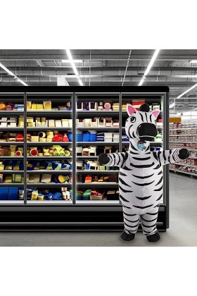 Costume De Zèbre Gonflable Costume De Noël Costume De Noël Pour Halloween Noël, Costumes Danimaux Gonflables Vêtements Drôle