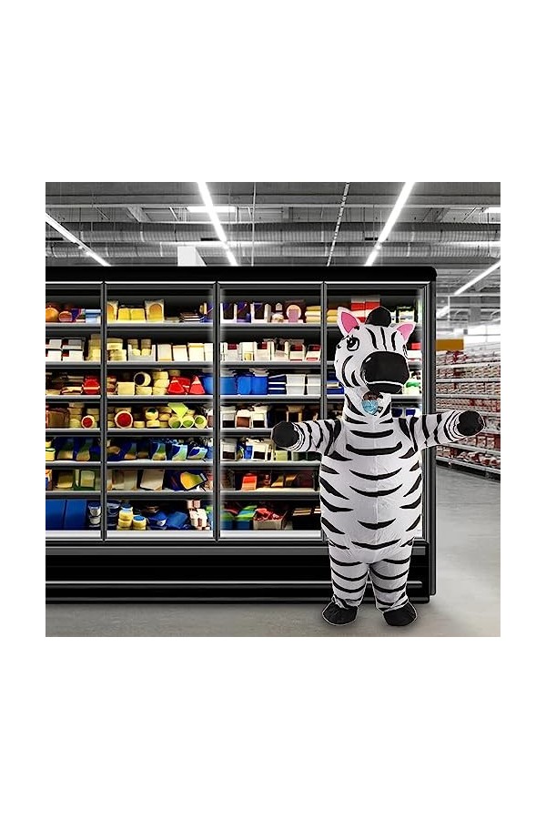Costume De Zèbre Gonflable Costume De Noël Costume De Noël Pour Halloween Noël, Costumes Danimaux Gonflables Vêtements Drôle