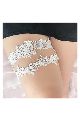 Mariée Sexy Dentelle Fleur De Mariage Jarretière Ceinture De Mariée Cuisse Jarretière Accessoires De Mariage Pour Femmes Cou