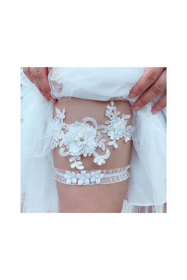 Mariée Sexy Dentelle Fleur De Mariage Jarretière Ceinture De Mariée Cuisse Jarretière Accessoires De Mariage Pour Femmes Cou