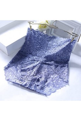 VaiKanhai Culotte sexy pour femme - Slip brésilien - Doux - Coupe ventrale, bleu clair, XXL