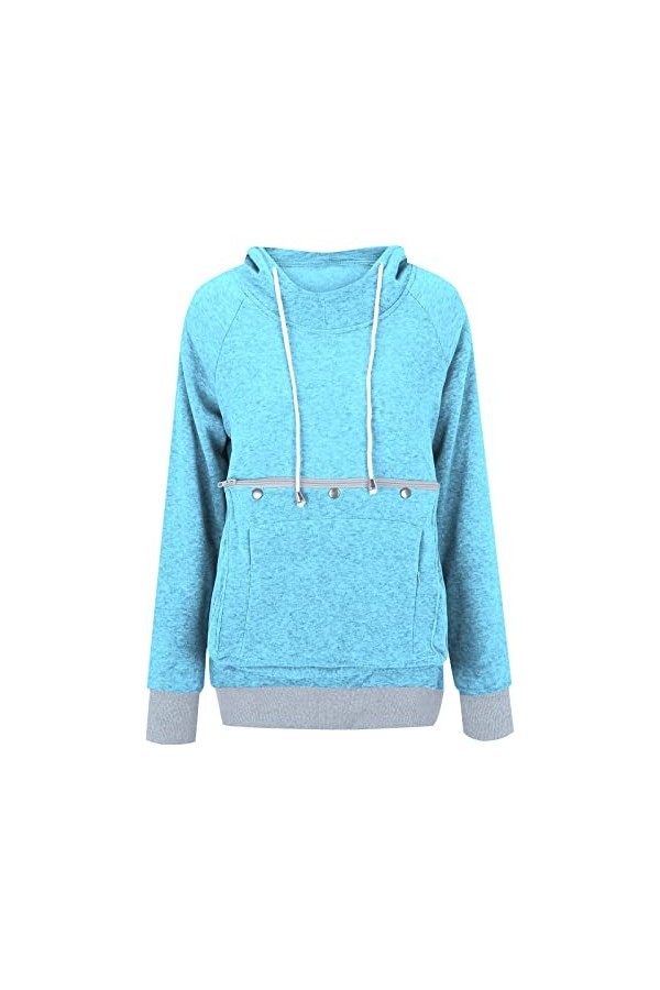Zilosconcy Sweat à capuche pour femme avec fermeture éclair Pull à capuche pour femme - Sans manches - Blanc - T-shirt à manc