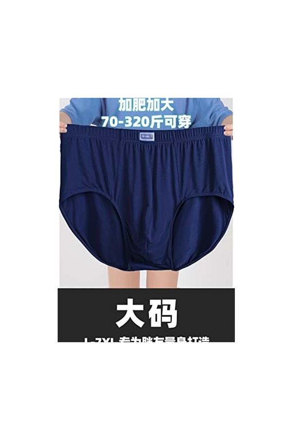 XKUN Slip Homme Hommes Fat Gars avec Taille Supplémentaire 160 Kg Taille Haute dans Les Mémoires 2 Paquets-Red,4XL