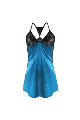 VaiKanhai Desouses Slip sexy pour femme - Slip brésilien - Multicolore - Sexy - Micro string - En coton - Ouvert, bleu, XXXL