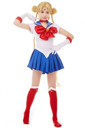 Costume de marin Usagi Tsukino – Robe duniforme scolaire japonais pour filles et filles – Tenue de marin anime – Ensemble co