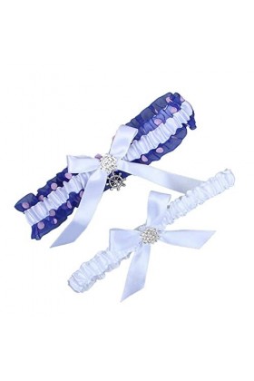 NC Cadeaux de Mariage pour jarretière de mariée, Accessoires de Mariage de mariée décoration de Jambe Boucle de Jambe en Dent