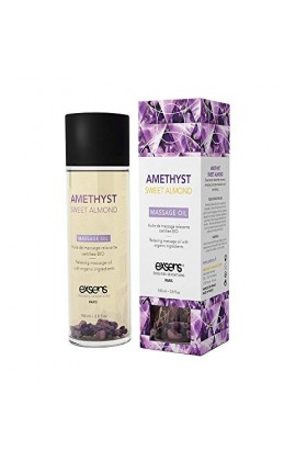 AMETHYST SWEET ALMOND - HUILE DE MASSAGE RELAXANTE CERTIFIÉE BIO AVEC PIERRES SEMI-PRECIEUSES 100 mL