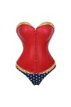 TTCI-RR Bustiers et Corsets Femmes Sexy Cuir Sexy Cuir Supérieur Bostier Bustier Taille Cincher Corps Shaper Corps Shaper Cor