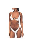 Érotisme Sexe et sensualité Ensemble de Bikini pour Femmes Maillot de Bain Sexy Baignade à lépaule Beachwear Beach Biquini-P