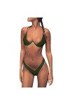 Érotisme Sexe et sensualité Ensemble de Bikini pour Femmes Maillot de Bain Sexy Baignade à lépaule Beachwear Beach Biquini-P
