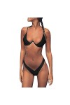 Érotisme Sexe et sensualité Ensemble de Bikini pour Femmes Maillot de Bain Sexy Baignade à lépaule Beachwear Beach Biquini-P