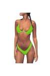Érotisme Sexe et sensualité Ensemble de Bikini pour Femmes Maillot de Bain Sexy Baignade à lépaule Beachwear Beach Biquini-P