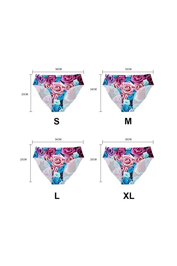 Amzbeauty Culotte sexy et drôle pour femme - Respirant - Imprimé chat et dinosaure - - XL