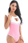 adqw Lingerie Sexy Femmes Exotiques Lingerie Sexy Cosplay Body Pyjamas Combinaison-Pink_M