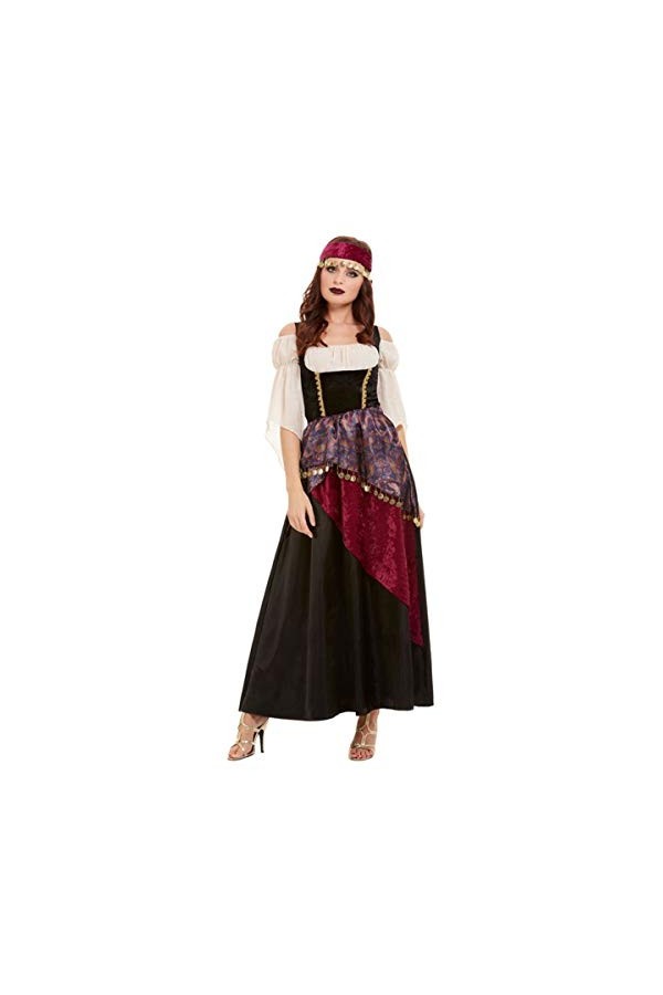 Smiffys Costume de diseuse de bonne fortune, Femme, 50953XS, Noir, XS-UK Size 04-06