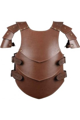 Newwyt Cosplay Poitrine Armure Faux Cuirs Corps Poitrine Harnais Médiéval Renaissance Costume Armure Cosplay Costume De Fête 