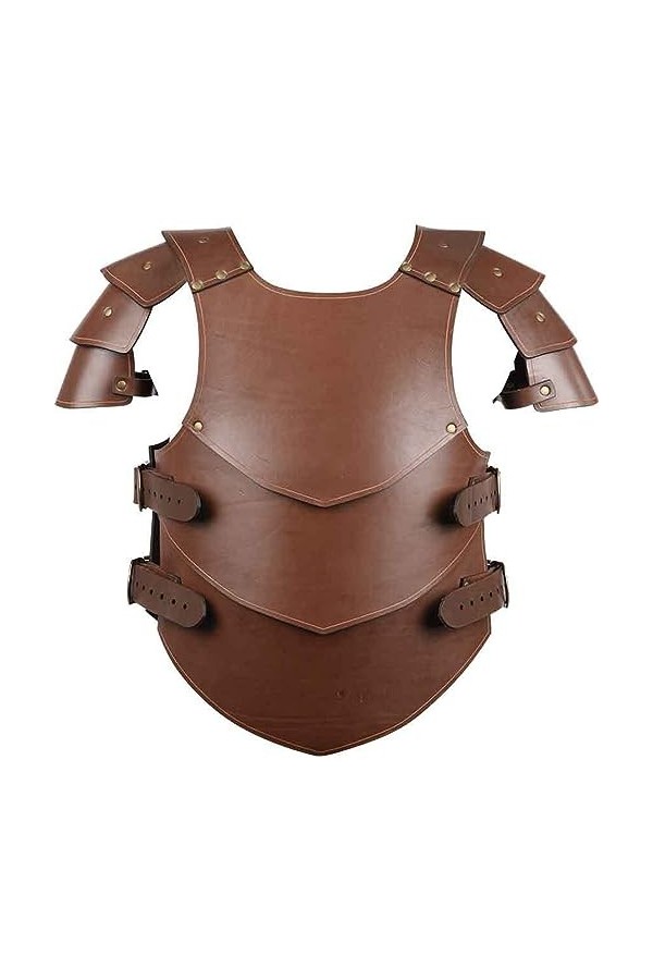Newwyt Cosplay Poitrine Armure Faux Cuirs Corps Poitrine Harnais Médiéval Renaissance Costume Armure Cosplay Costume De Fête 
