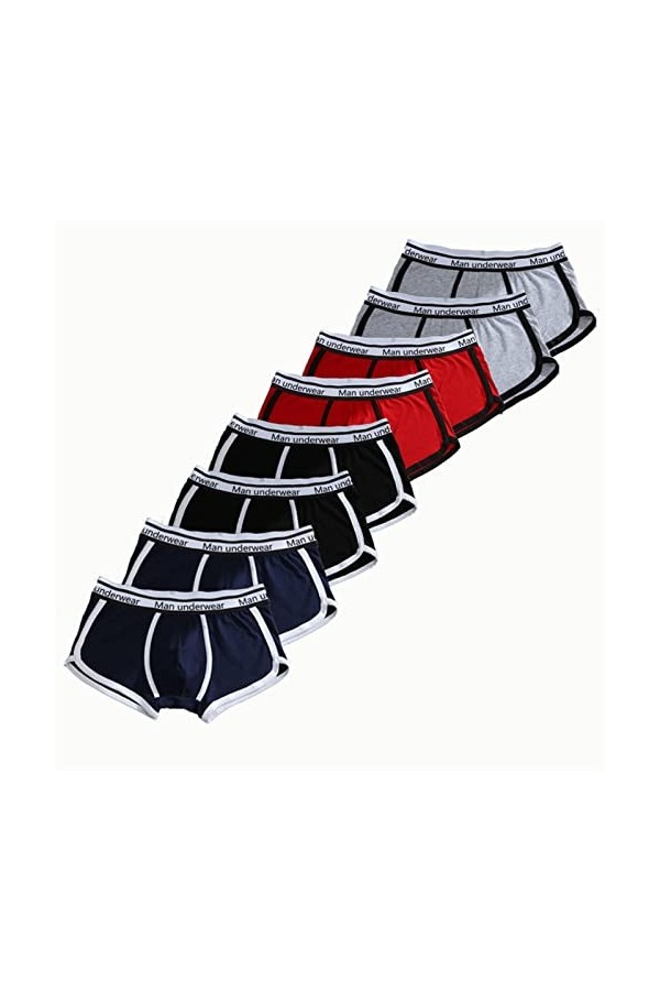 Boxer Short sous-Pants Coton Sommeil Shorts Masculins Hommes Culotte Hommes Boxer Pantalon décontracté sous-vêtements Color 