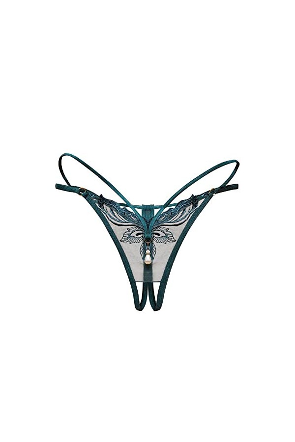 Hengzi String sexy en dentelle pour femme, violet, taille unique