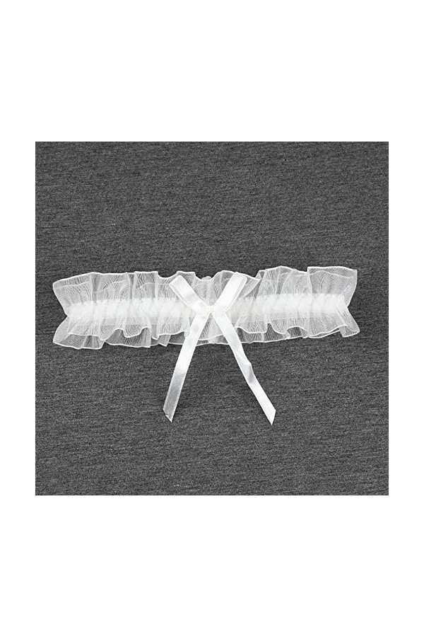 GOOFFY WXYNHHD Femmes Jambe Anneau Sexy Lingerie Dentelle Porte-Jarretelles nœud Papillon Jambe Boucle Jarretelles mariée Bas