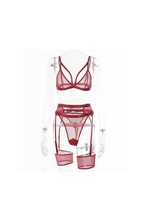 Générique Ensemble de Soutien-Gorge 3 pièces pour Femme Ensemble de Soutien-Gorge Transparent pour Femme Ensemble de Lingerie