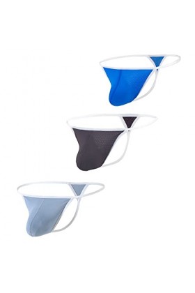 BIATWOWR String sexy pour homme - String taille basse - Dos en T, 3*Multi 02, M